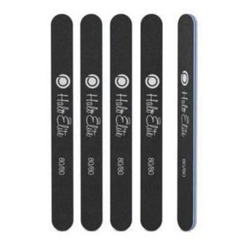 Elite Black Straight File 80/80 - 5 pack 1